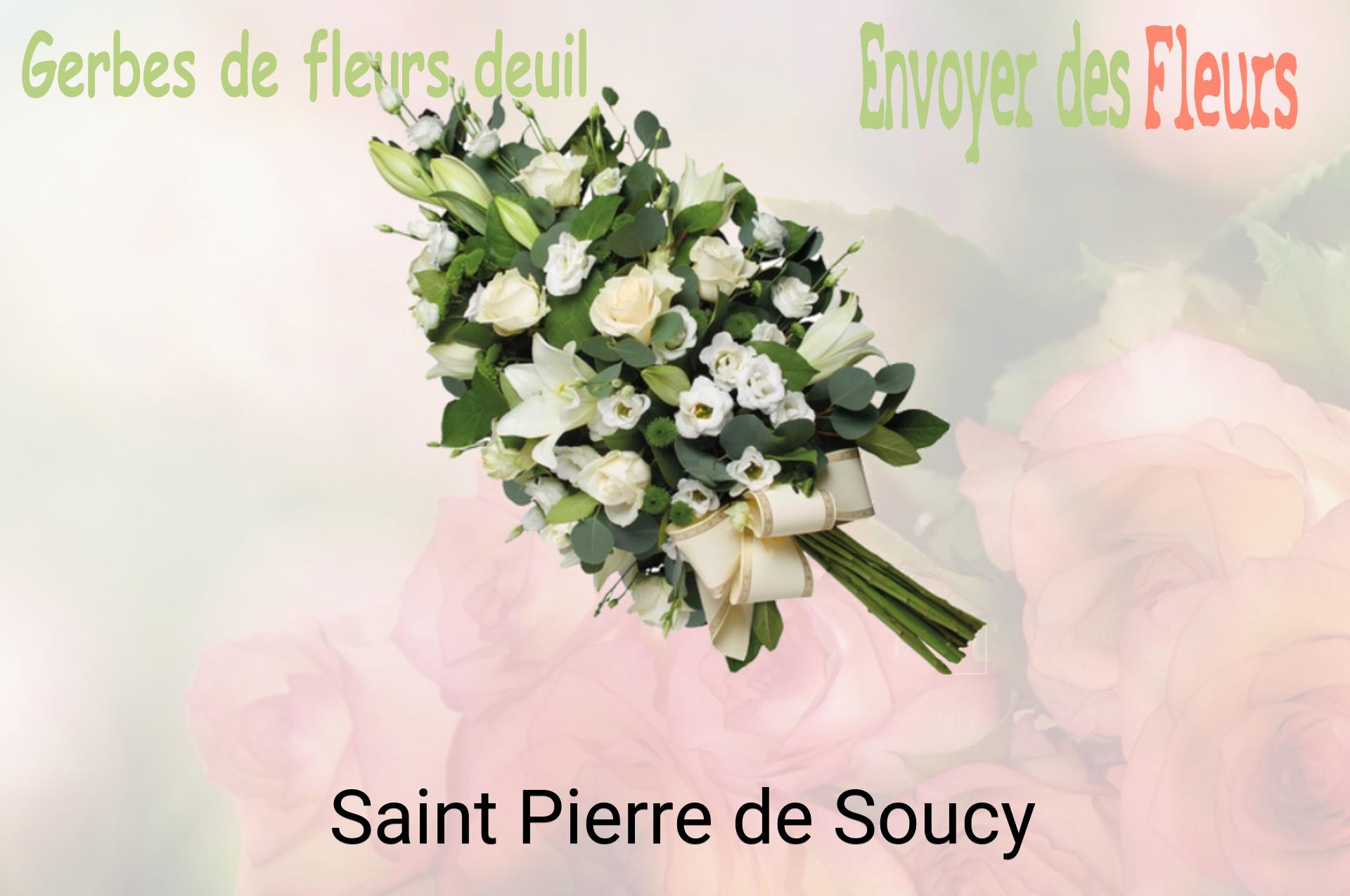 Gerbe de fleurs de deuil livrée à Saint-Pierre-de-Soucy